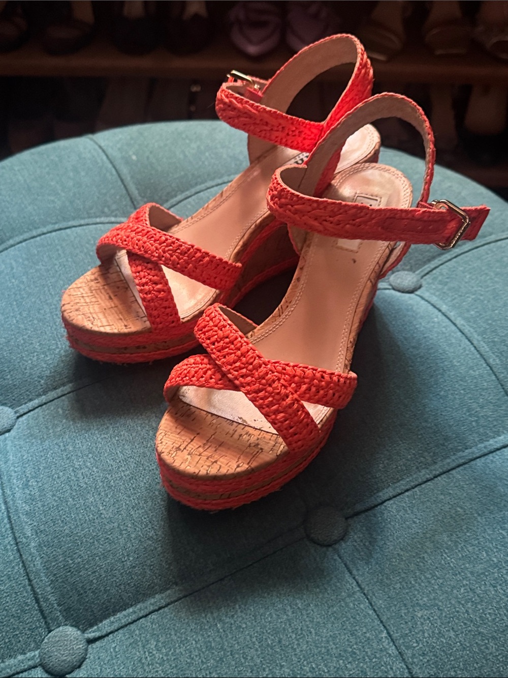 Dune London Coral Braided Cork Wedge Espadrilles